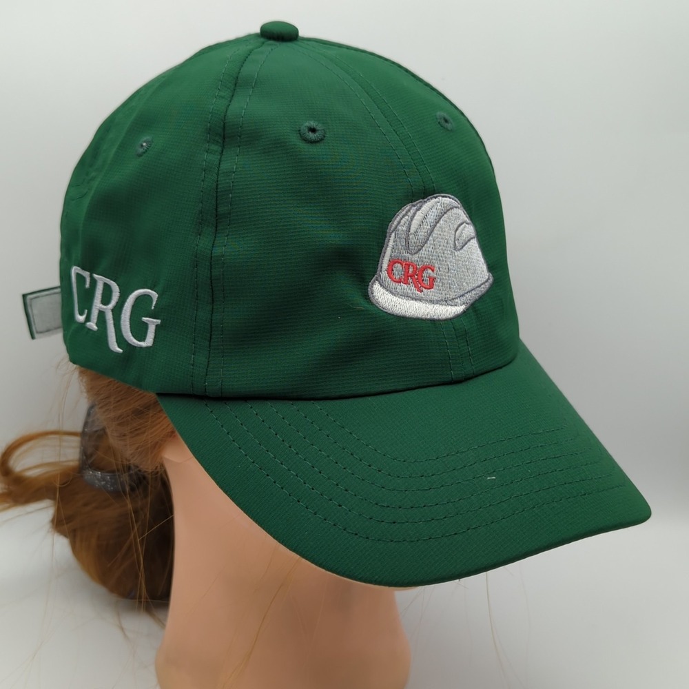 CRG Hat Imperial Green "The Job Is The Boss" Tactical Helmet Logo Adjustable Cap